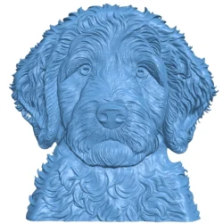 Goldendoodle dog T0013013 download free stl files 3d model for CNC wood carving