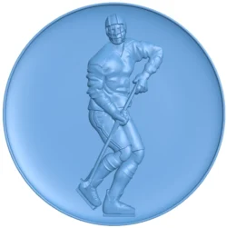 Hockey player T0013247 download free stl files 3d model for CNC wood carving