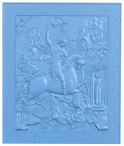 Icon St. George the Victorious T0012995 download free stl files 3d model for CNC wood carving