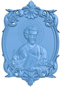 Icon of Saint Luke T0013129 download free stl files 3d model for CNC wood carving