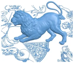Lion painting T0012966 download free stl files 3d model for CNC wood carving