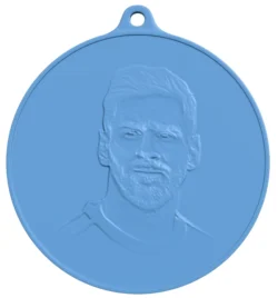 Lionel Messi Medal T0013248 download free stl files 3d model for CNC wood carving