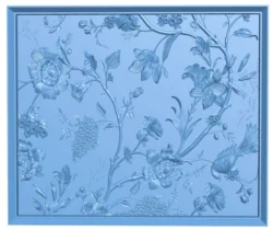 Painting of flowers and bird T0013072 download free stl files 3d model for CNC wood carving
