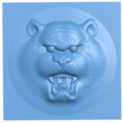 Tiger head T0012743 download free stl files 3d model for CNC wood carving