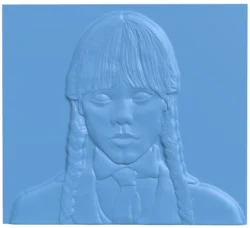 Wednesday Addams T0012725 download free stl files 3d model for CNC wood carving