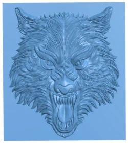 Wolf painting T0012745 download free stl files 3d model for CNC wood carving